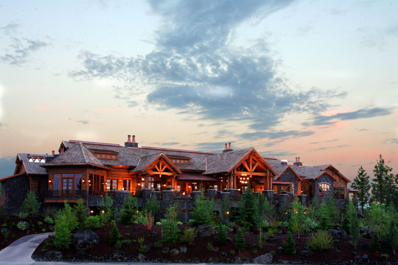 rustic mountain clubhouse