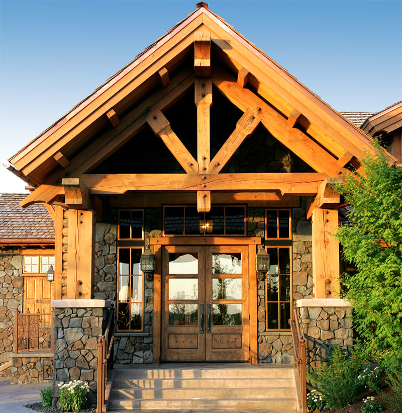 timber truss at clubhouse