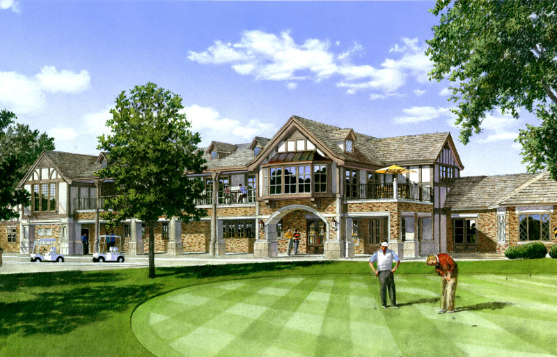 tudor architecture golf clubhouse