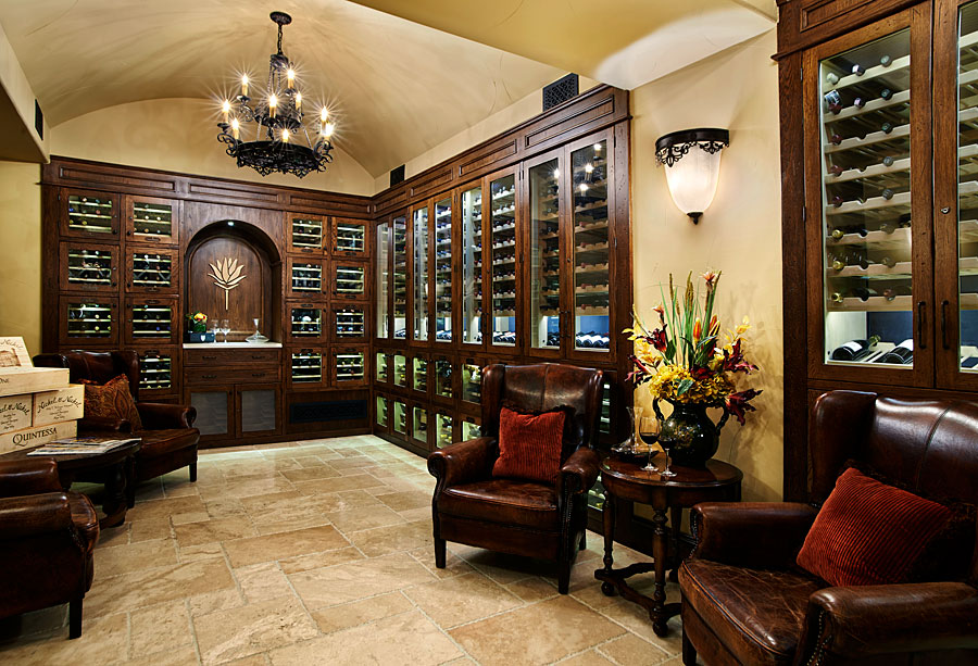 private golf clubhouse wine room