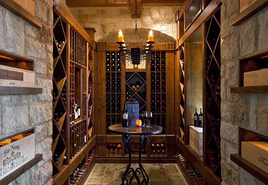 country club wine cellar interior design