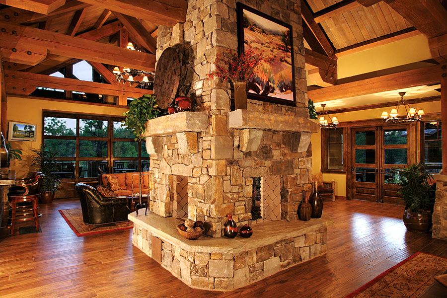clubhouse architecture fireplace